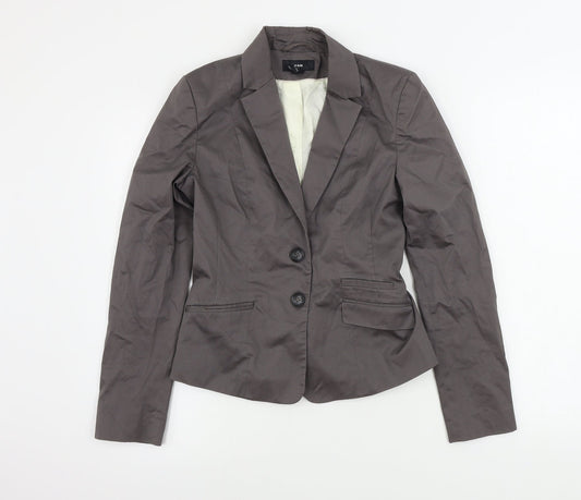 H&M  Womens Grey   Jacket Blazer Size 6