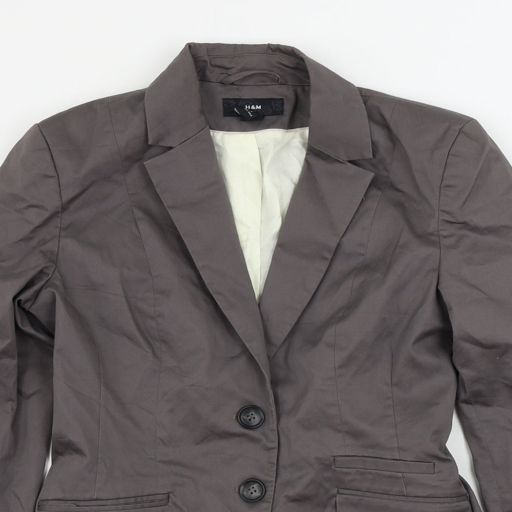 Womens UK Size 6 H&M Regular Grey Blazer