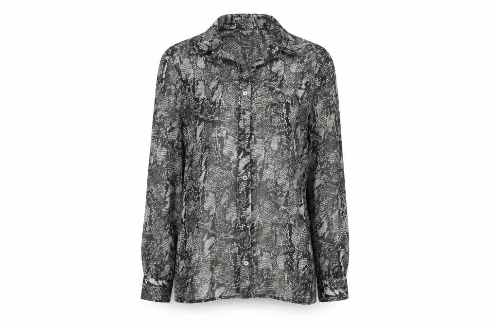 Womens UK Size 12 Cotton Traders Grey Basic Button-Up