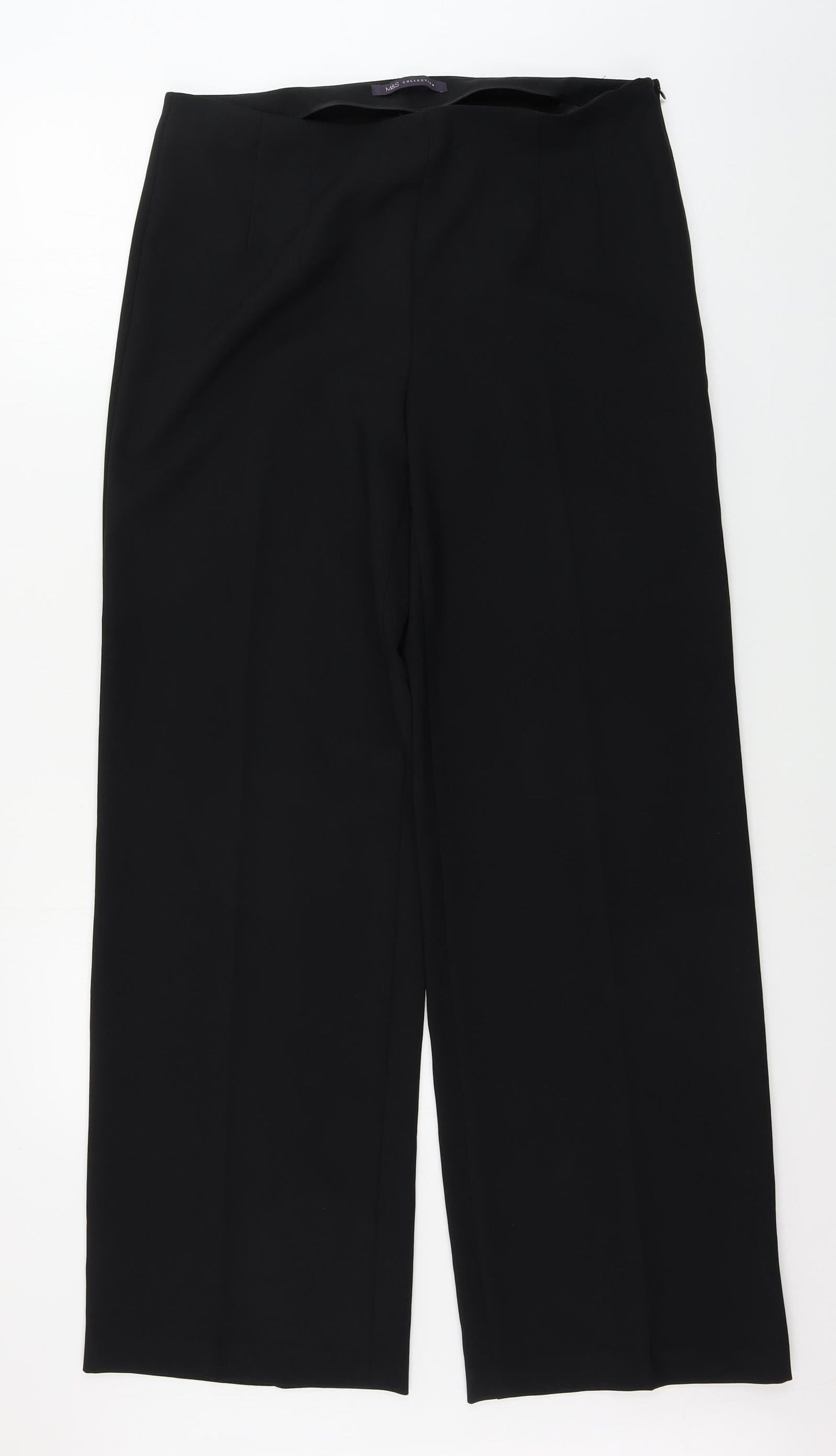 Womens UK Size 12 Marks and Spencer Regular Fit  Black Trousers
