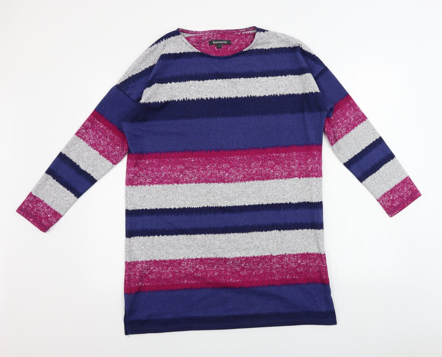 Bonmarché  Womens Blue Striped  A-Line  Size 14