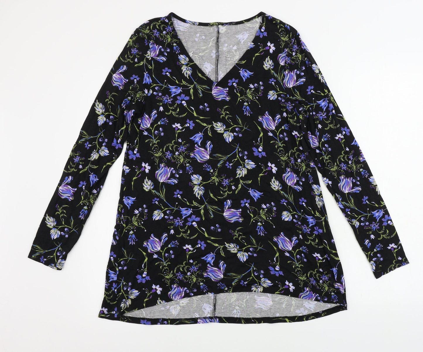 M&Co Womens Black Fair Isle  A-Line  Size 12