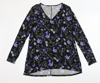 M&Co Womens Black Fair Isle  A-Line  Size 12