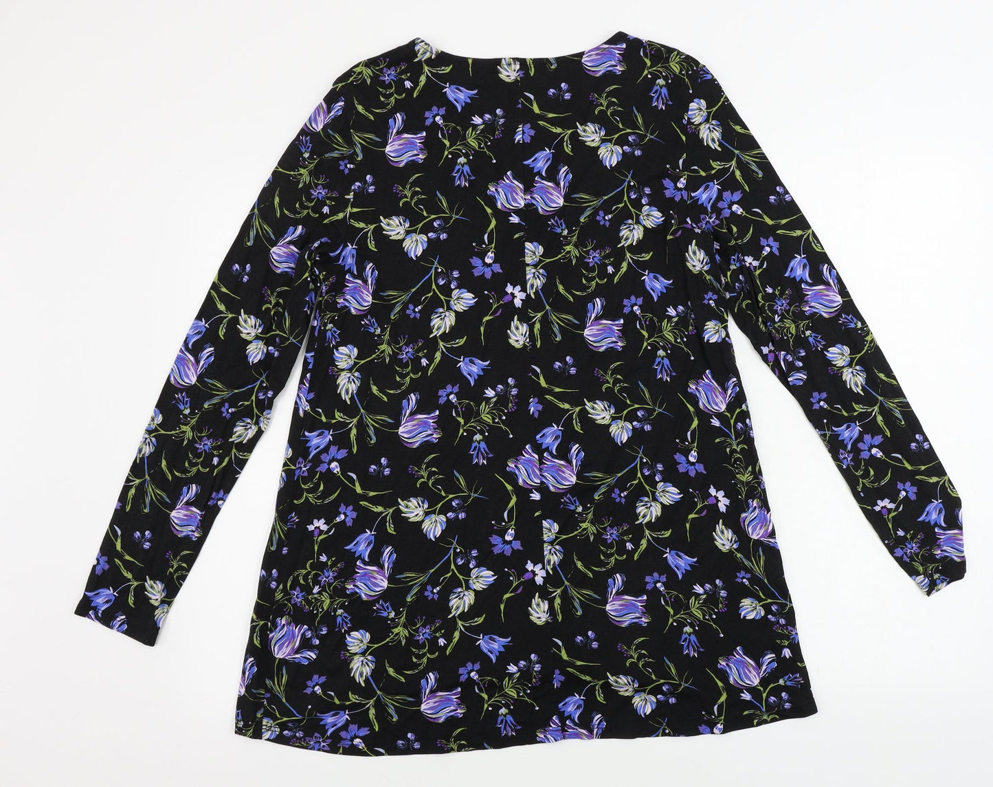 M&Co Womens Black Fair Isle  A-Line  Size 12