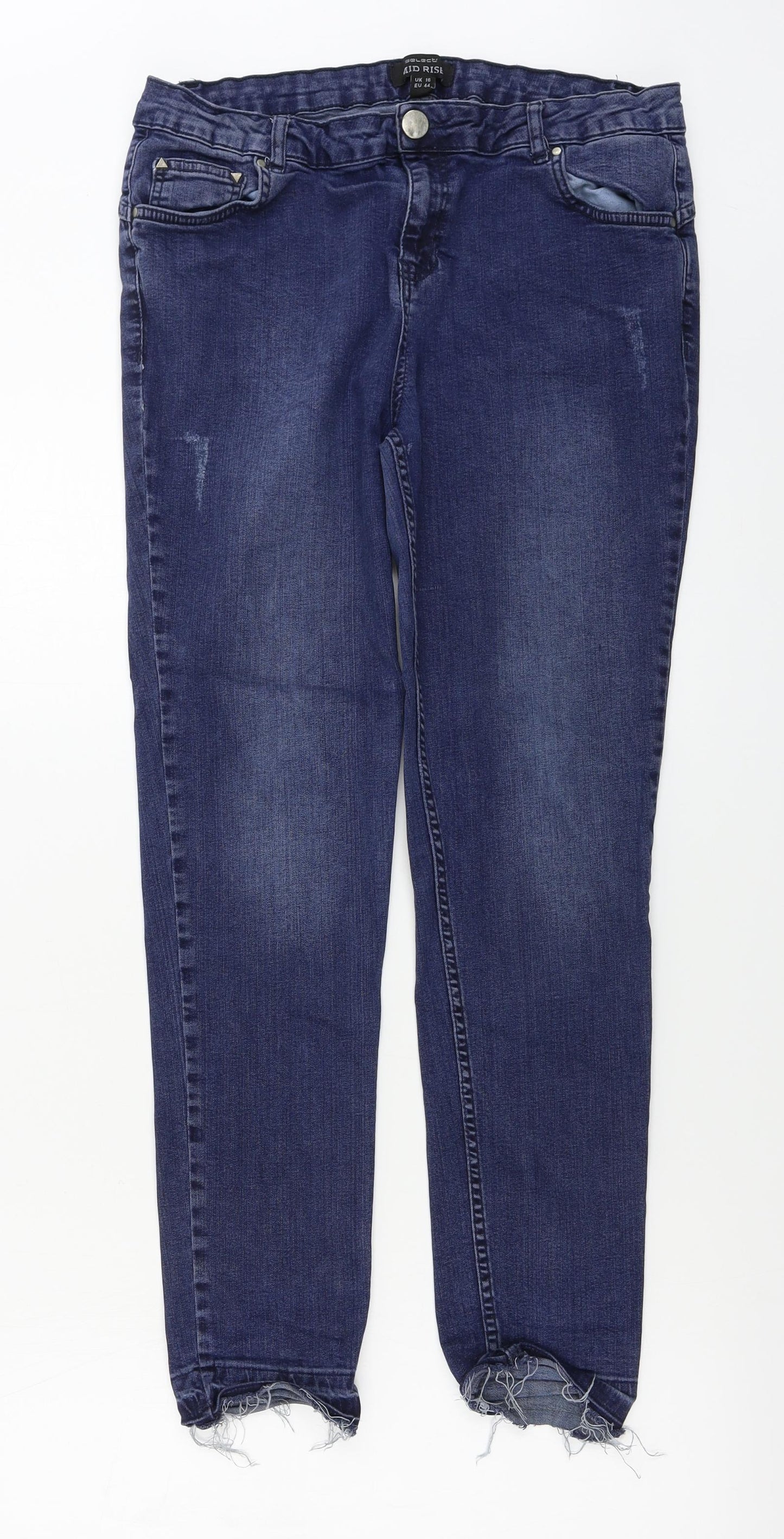 Mens UK Size 16 Selected Regular Fit Skinny Blue Jeans