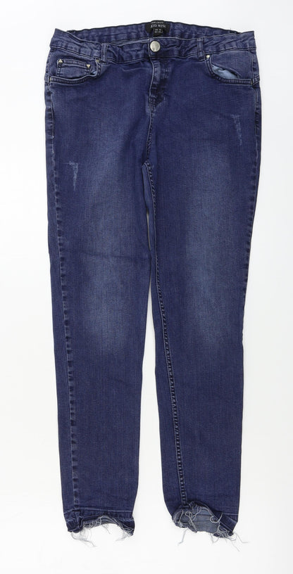 Mens UK Size 16 Selected Regular Fit Skinny Blue Jeans