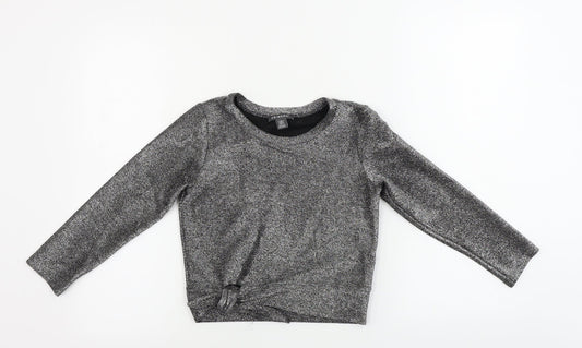 Primark  Girls Grey   Basic T-Shirt Size 7-8 Years