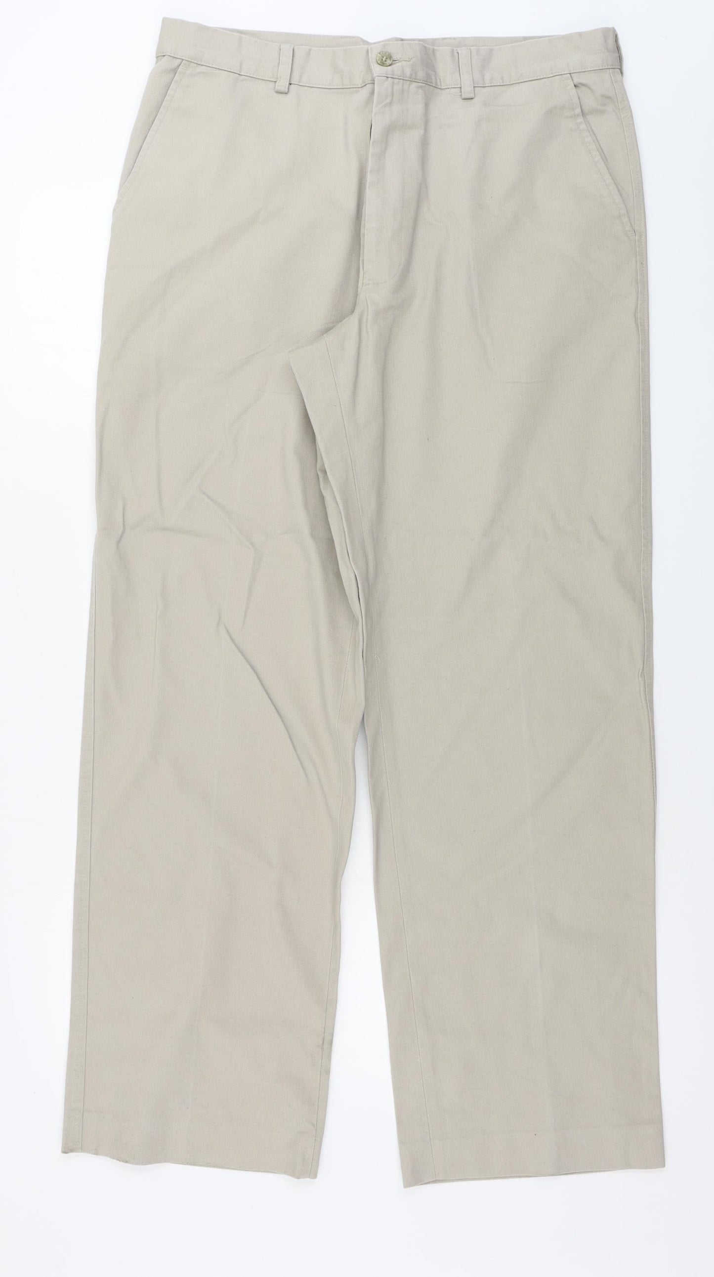 Mens UK Size 36 in Farah Regular Fit Chino Beige Trousers