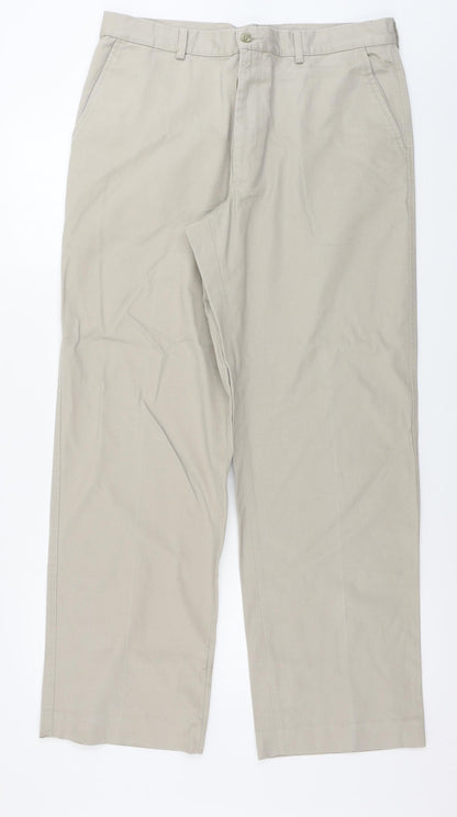 Mens UK Size 36 in Farah Regular Fit Chino Beige Trousers
