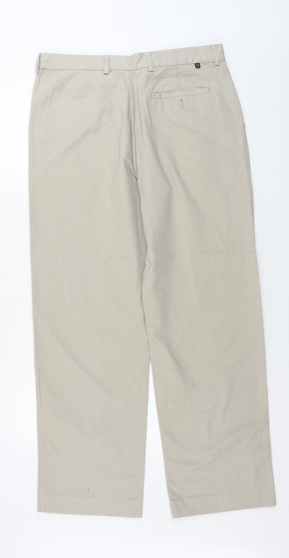 Mens UK Size 36 in Farah Regular Fit Chino Beige Trousers
