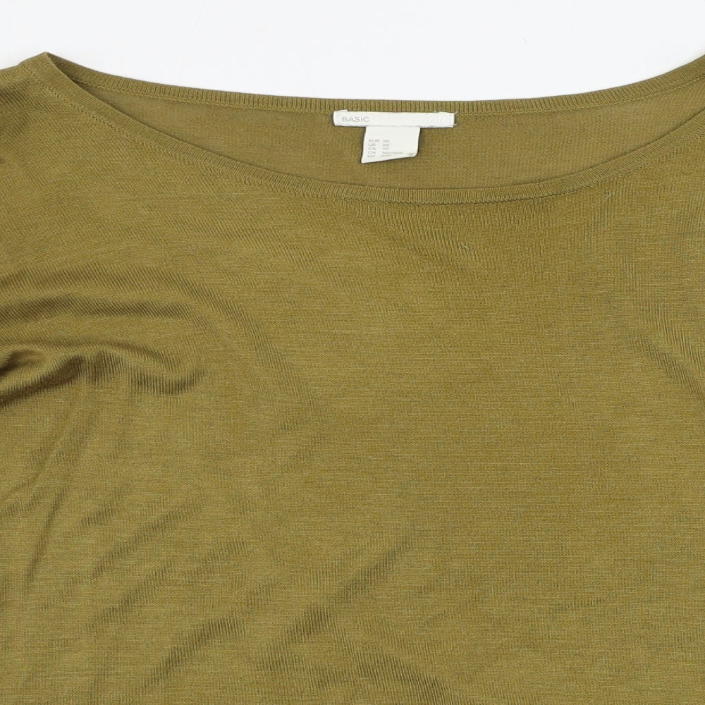 Womens UK Size XS H&M Green Pullover Jumper