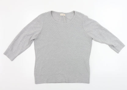 Womens UK Size 14 Marks and Spencer Grey Pullover Jumper