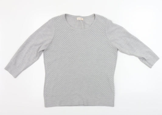 Womens UK Size 14 Marks and Spencer Grey Pullover Jumper