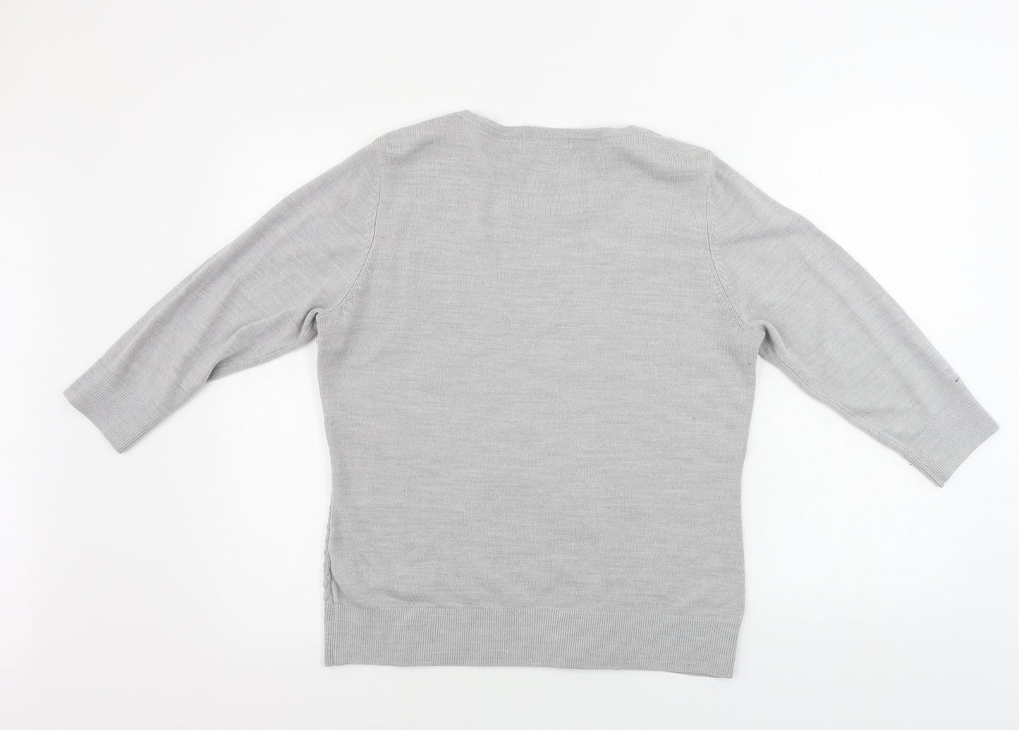 Womens UK Size 14 Marks and Spencer Grey Pullover Jumper