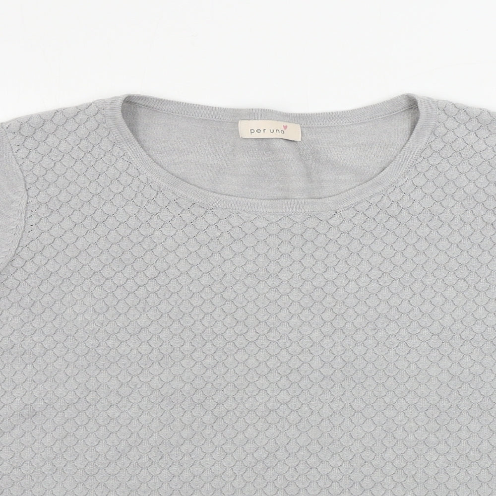 Womens UK Size 14 Marks and Spencer Grey Pullover Jumper