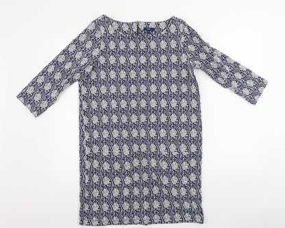 NEXT  Womens Blue Geometric  A-Line  Size 12