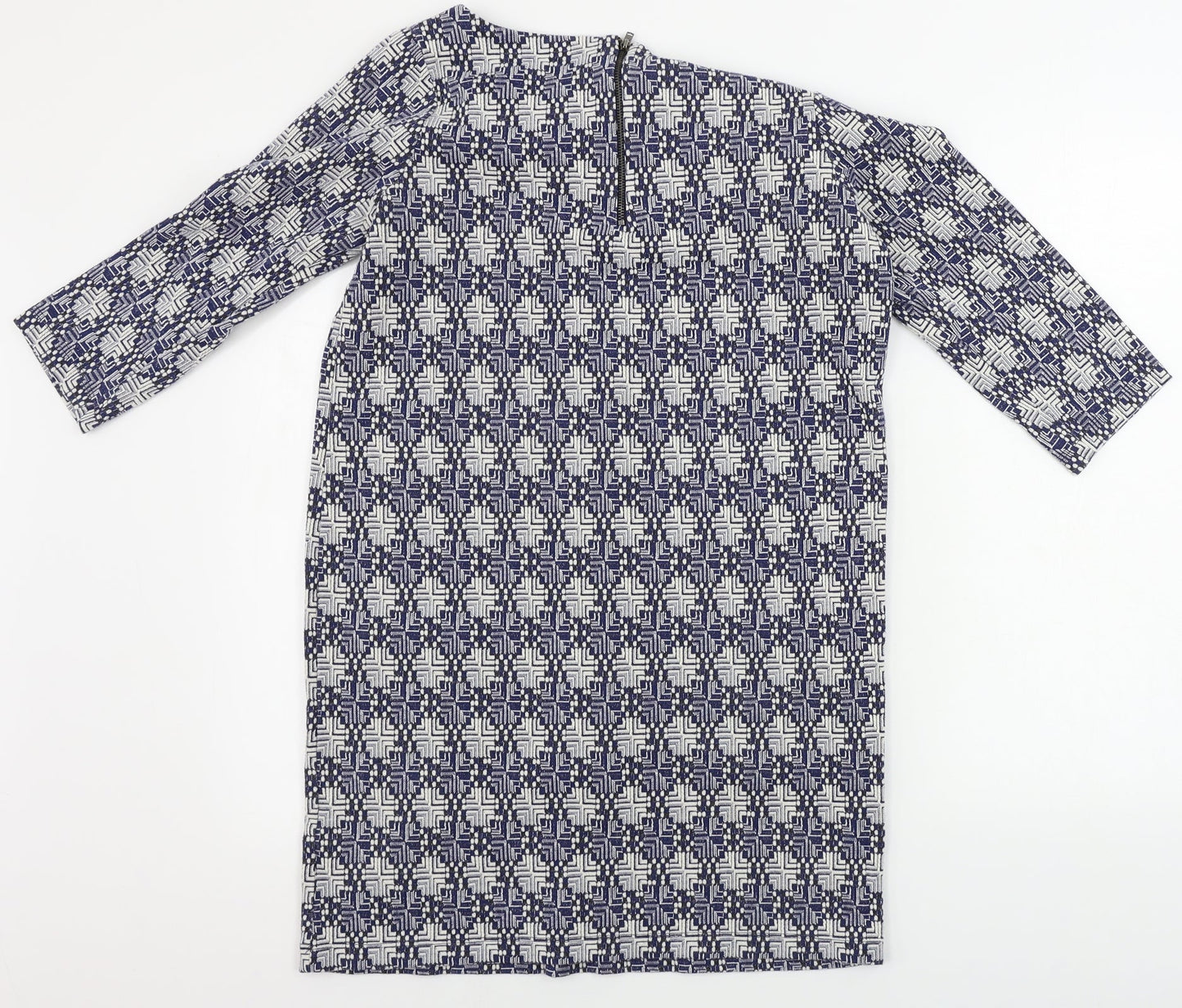 NEXT  Womens Blue Geometric  A-Line  Size 12