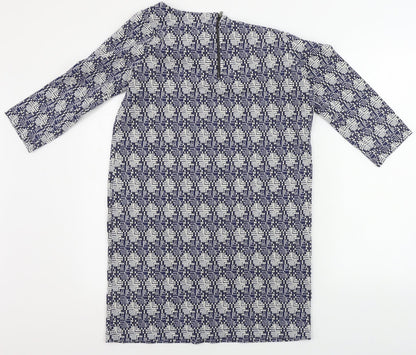 NEXT  Womens Blue Geometric  A-Line  Size 12