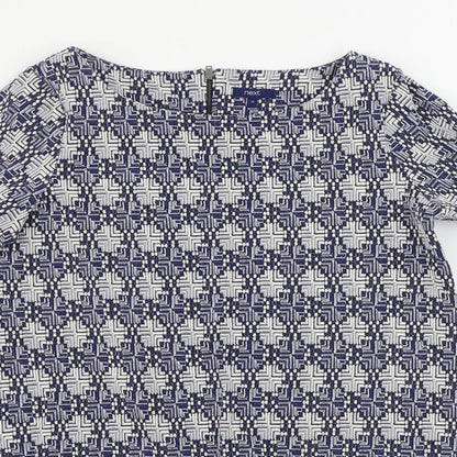 NEXT  Womens Blue Geometric  A-Line  Size 12