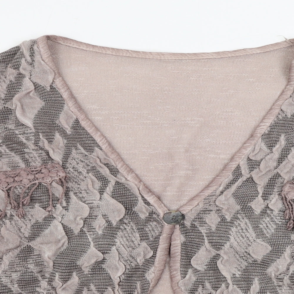 Womens UK Size 8 Preworn Pink Cardigan Jumper