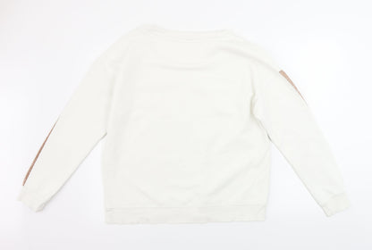 Womens UK Size M NEXT White Pullover Jumper