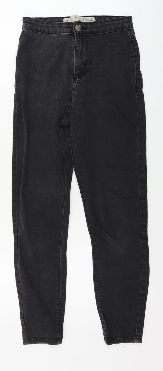 denim co Womens Black   Skinny Jeans Size 6 L24 in