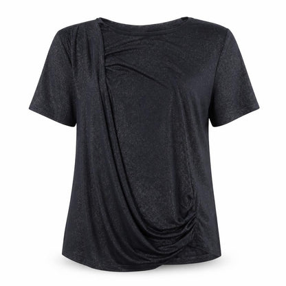 Womens UK Size 14 Warehouse Black Basic T-Shirt