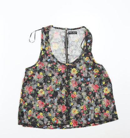 Select Womens Multicoloured Floral  Basic Tank Size 14