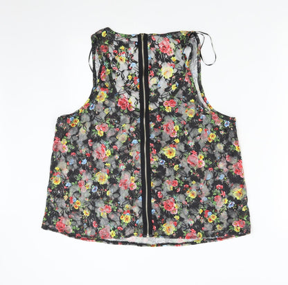 Select Womens Multicoloured Floral  Basic Tank Size 14