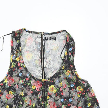 Select Womens Multicoloured Floral  Basic Tank Size 14