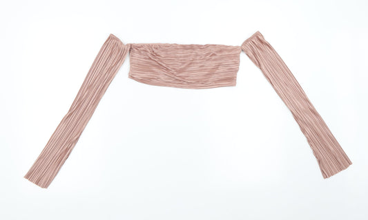 Womens UK Size 10 In the Style Pink Cropped Blouse