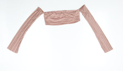 Womens UK Size 10 In the Style Pink Cropped Blouse