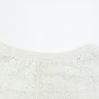 New Look Womens White   Hot Pants Shorts Size M