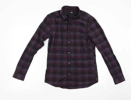 Mens UK Size S Burton Purple  Button-Up Long Sleeve Casual Shirt