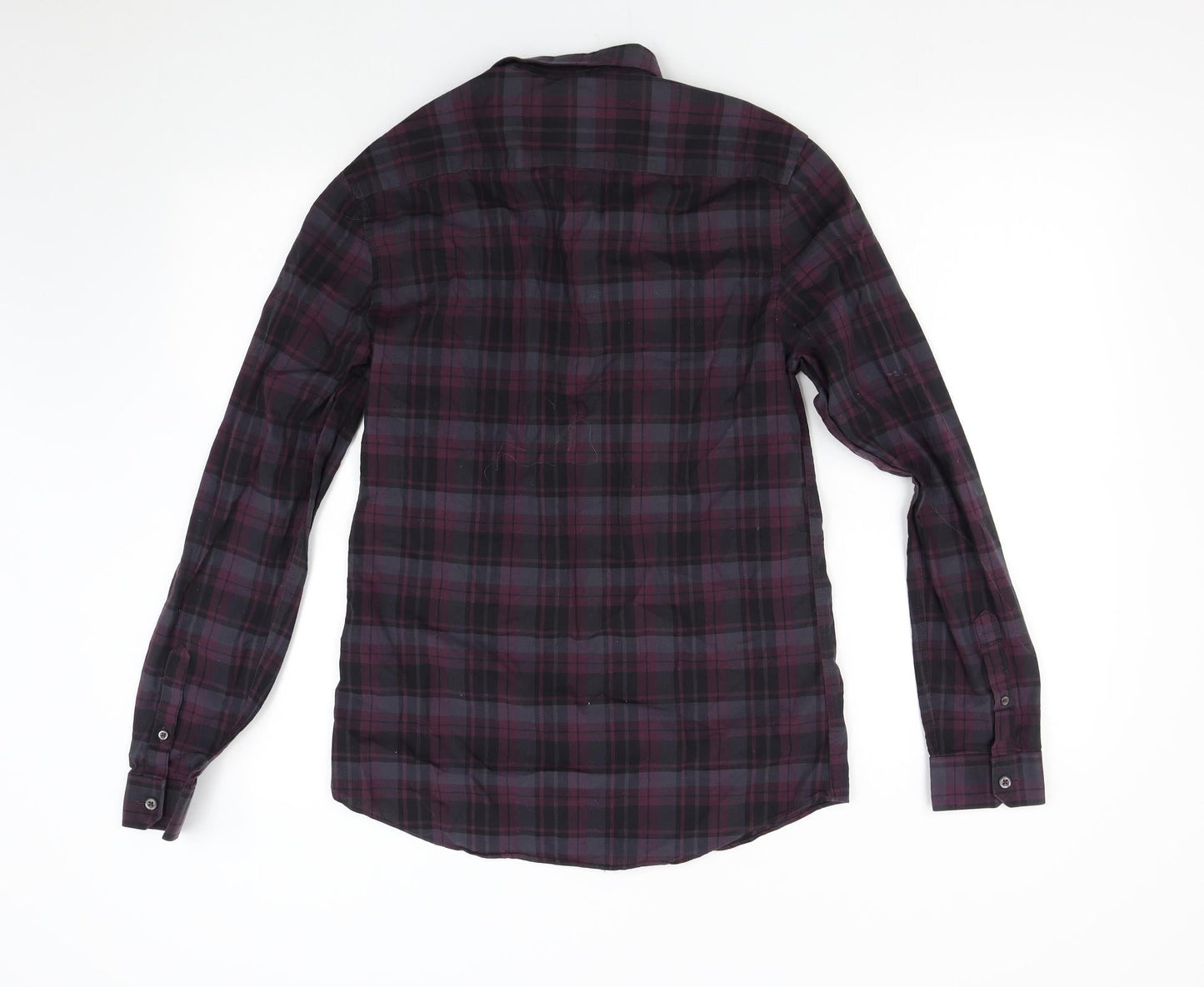 Mens UK Size S Burton Purple  Button-Up Long Sleeve Casual Shirt