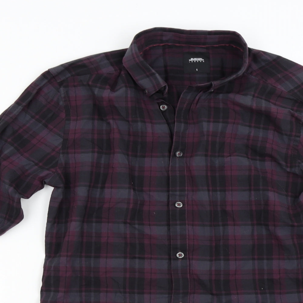 Mens UK Size S Burton Purple  Button-Up Long Sleeve Casual Shirt