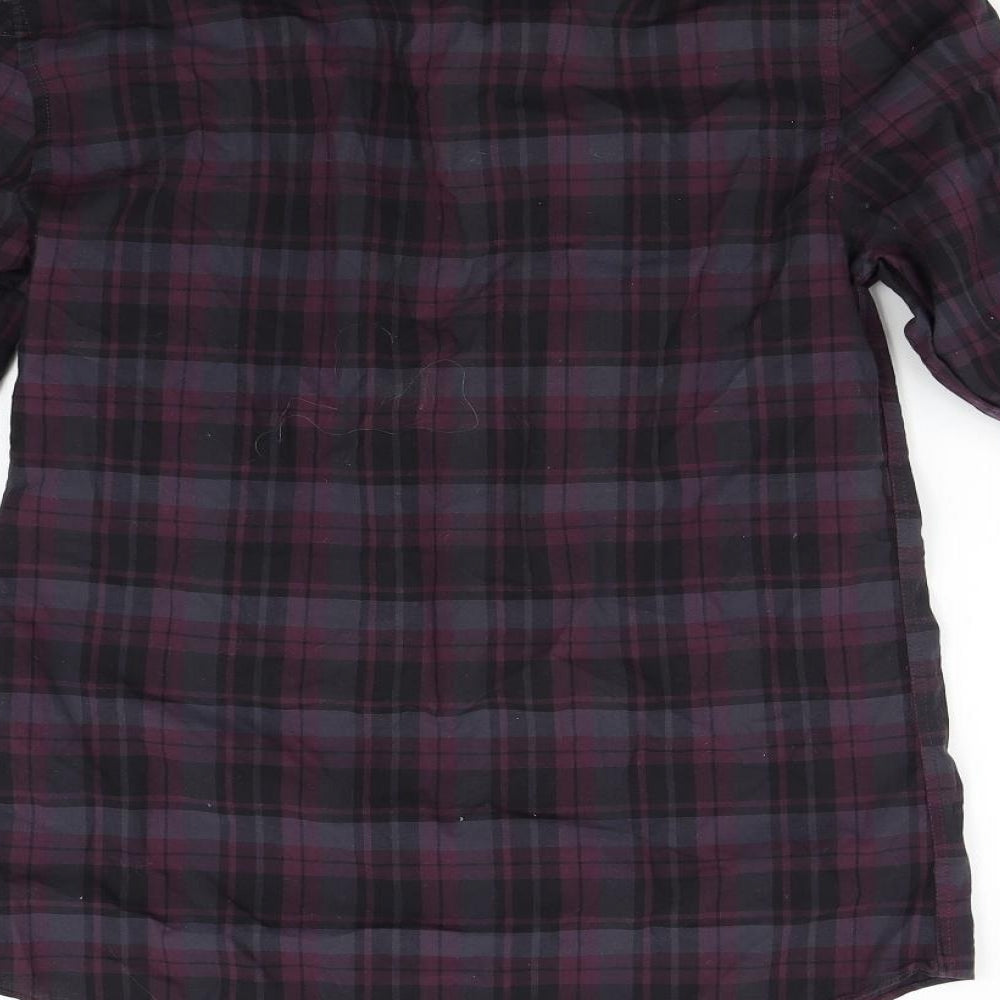 Mens UK Size S Burton Purple  Button-Up Long Sleeve Casual Shirt