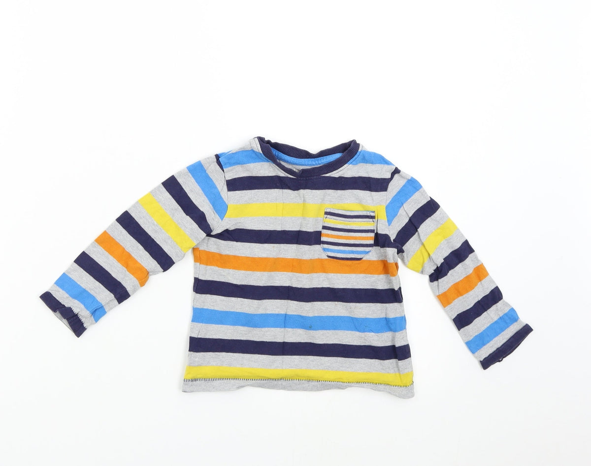 Nutmeg Baby Multicoloured Striped  Basic T-Shirt Size 12-18 Months
