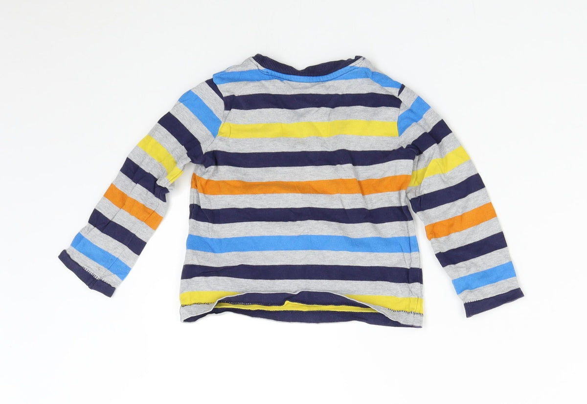 Nutmeg Baby Multicoloured Striped  Basic T-Shirt Size 12-18 Months