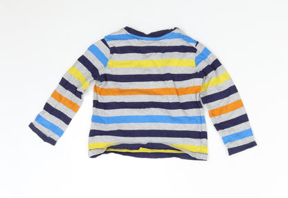 Nutmeg Baby Multicoloured Striped  Basic T-Shirt Size 12-18 Months