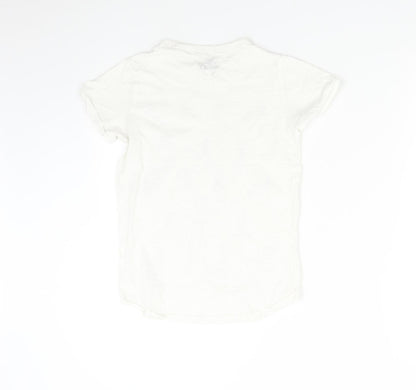 NEXT Boys White   Basic T-Shirt Size 8 Years  - Skateboard Skeleton