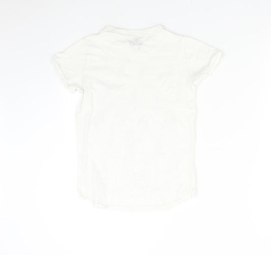 NEXT Boys White   Basic T-Shirt Size 8 Years  - Skateboard Skeleton