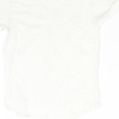NEXT Boys White   Basic T-Shirt Size 8 Years  - Skateboard Skeleton