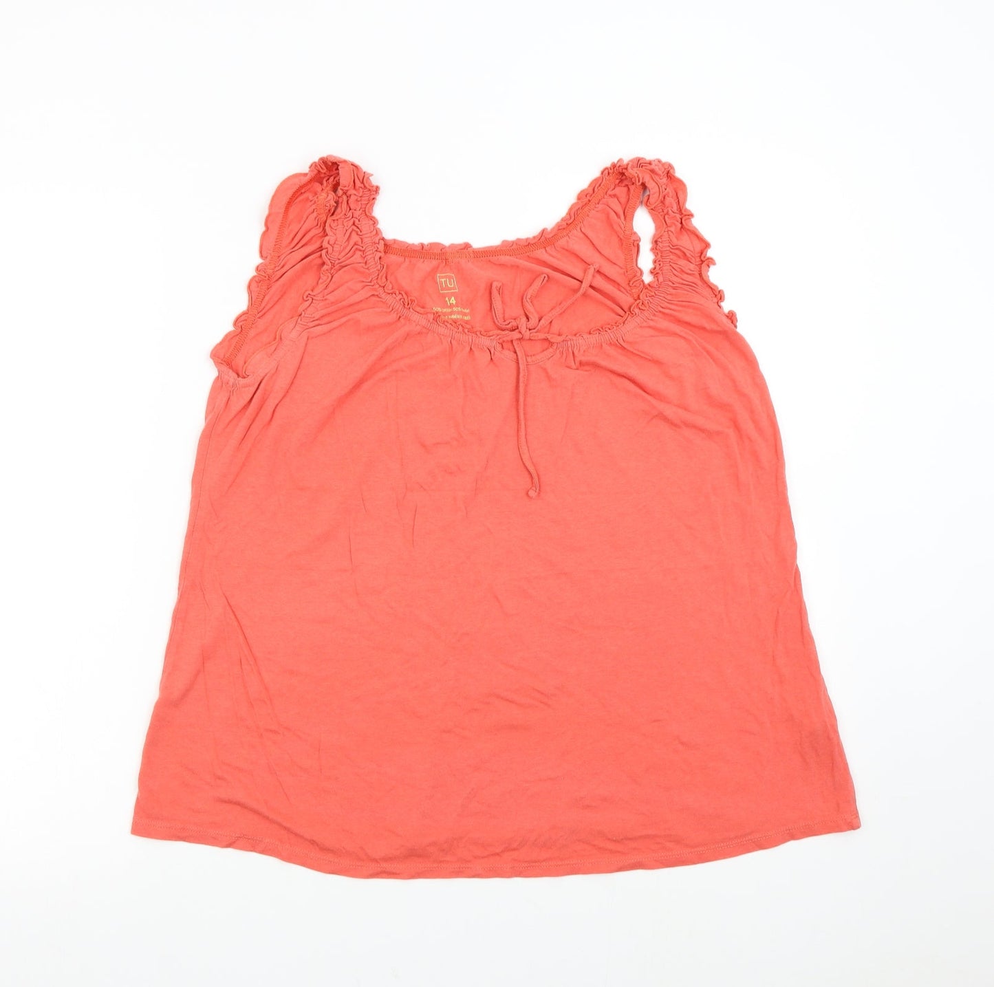 TU Womens Orange   Basic Tank Size 14