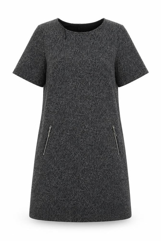 Front view of Papaya women’s grey shift, size UK 10