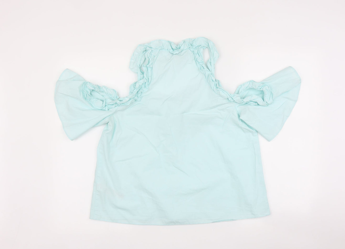 Womens UK Size 12 Topshop Blue Basic Blouse