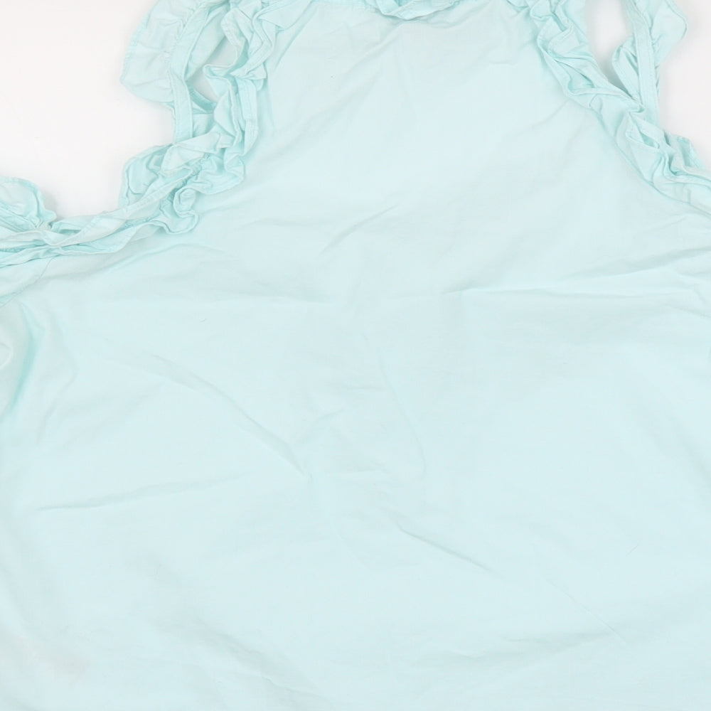 Womens UK Size 12 Topshop Blue Basic Blouse