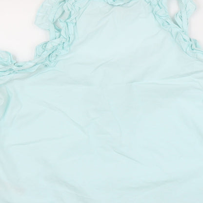 Womens UK Size 12 Topshop Blue Basic Blouse