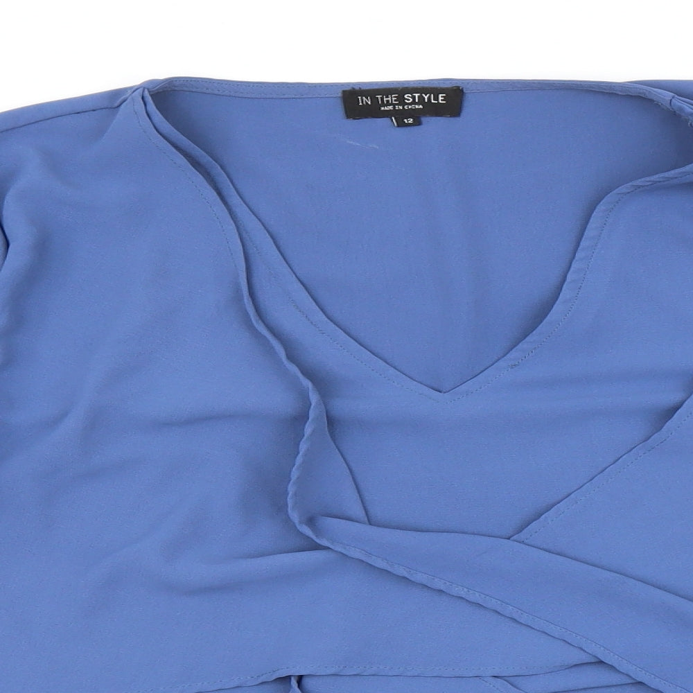 Womens UK Size 12 In the Style Purple Basic Blouse