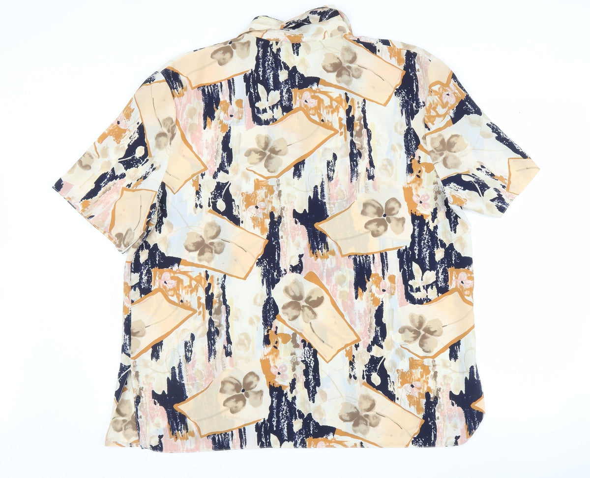 Back view of sky fashion women’s multicoloured floral basic blouse, size UK 16